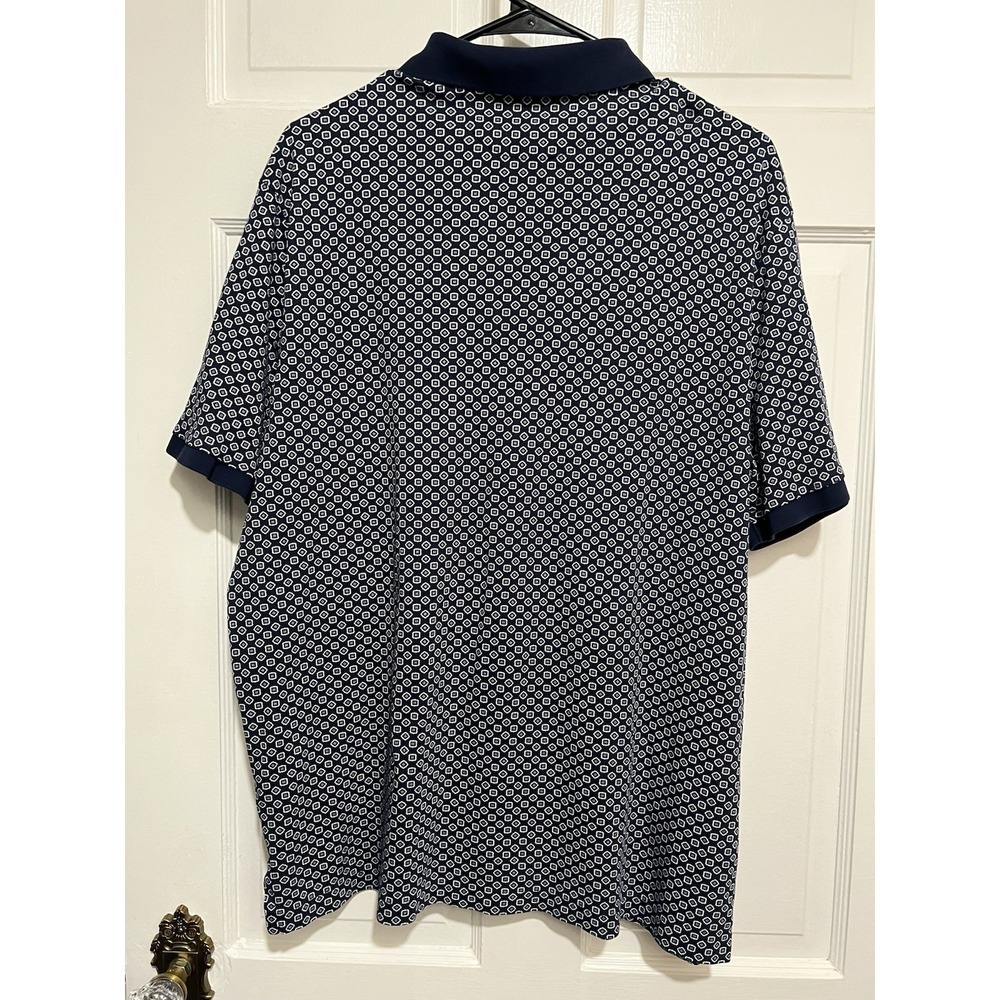 Mens Polo Ralph Lauren Size XL Blue Patterned Polo Shirt - Picture 2 of 3